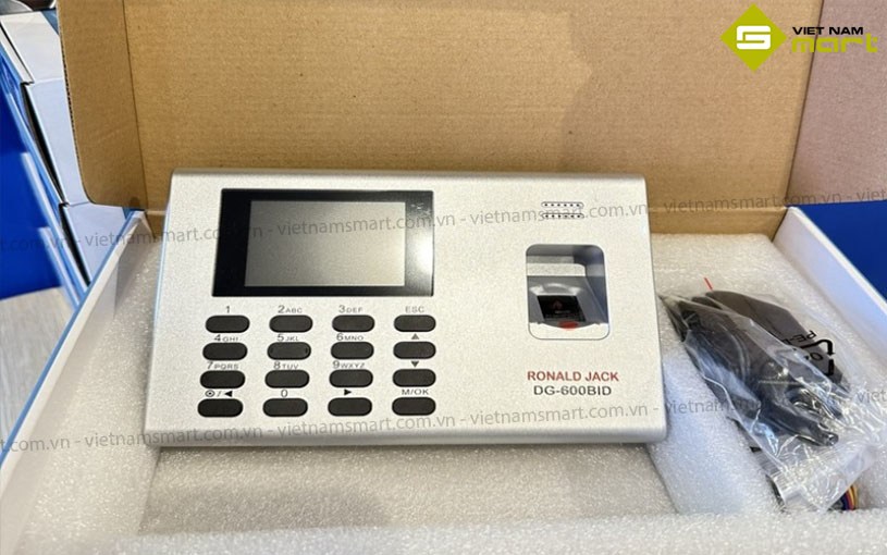 Máy chấm công vân tay Ronald Jack DG600BID Mở hộp máy chấm công Ronald Jack DG600BID