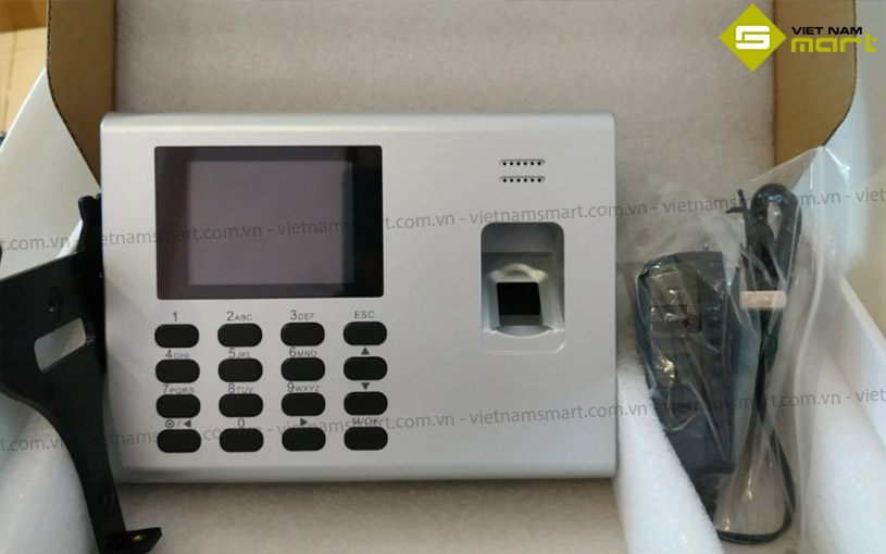 Mở hộp máy chấm công bằng vân tay K40 Ronald Jack