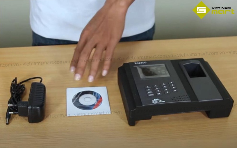 Máy chấm công vân tay Silicon TA2300 Mở hộp model Silicon TA2300