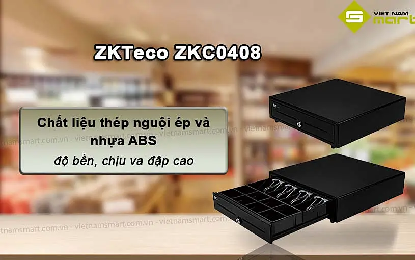 Giới thiệu về ngăn kéo đựng tiền kim loại ZKTeco ZKC0408