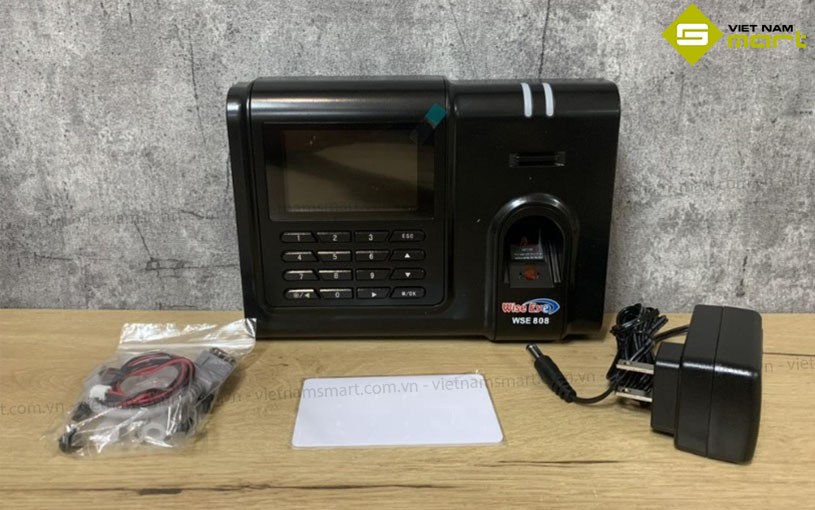 Máy chấm công vân tay Wise Eye WSE808 Trọn bộ máy chấm công Wise Eye WSE808