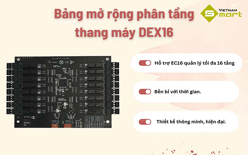 Giới thiệu bộ điều khiển mở rộng phân tầng ZKTeco DEX16