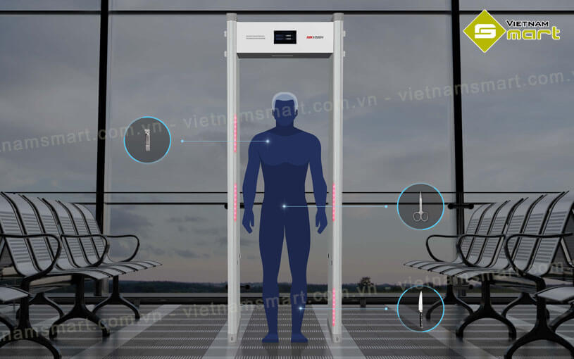 Cổng dò kim loại Hikvision ISD-SMG1118L Nguyên lý vận hành và hoạt động của cổng dò kim loại ISD-SMG1118L