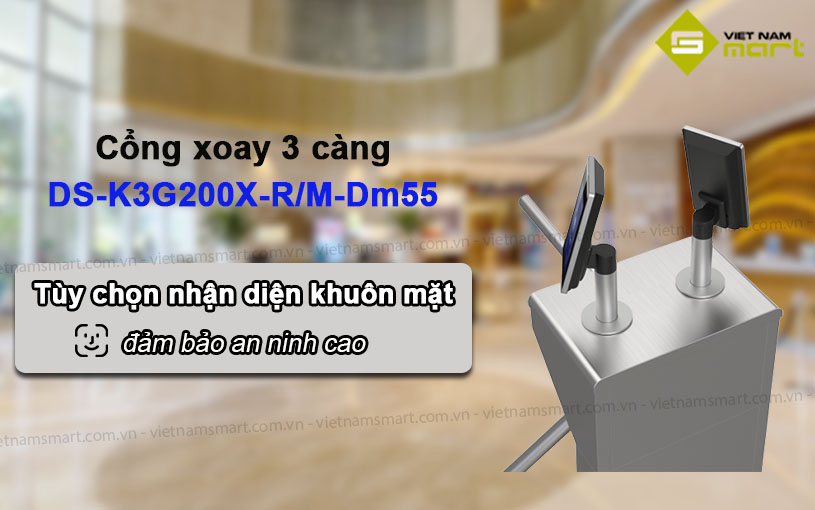 Cổng Xoay 3 Càng Hikvision DS-K3G200X-R/M-Dm55
