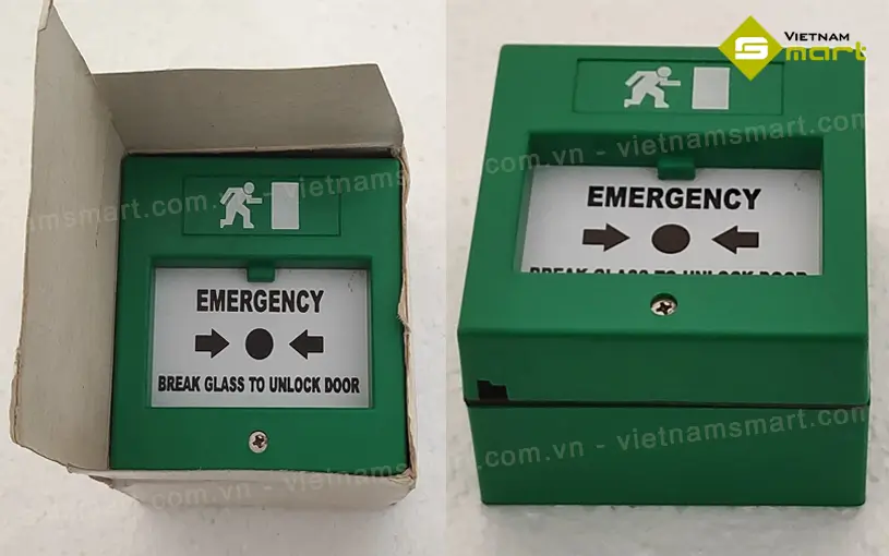 Ảnh thực tế của nút bấm mở cửa khẩn cấp E-108E