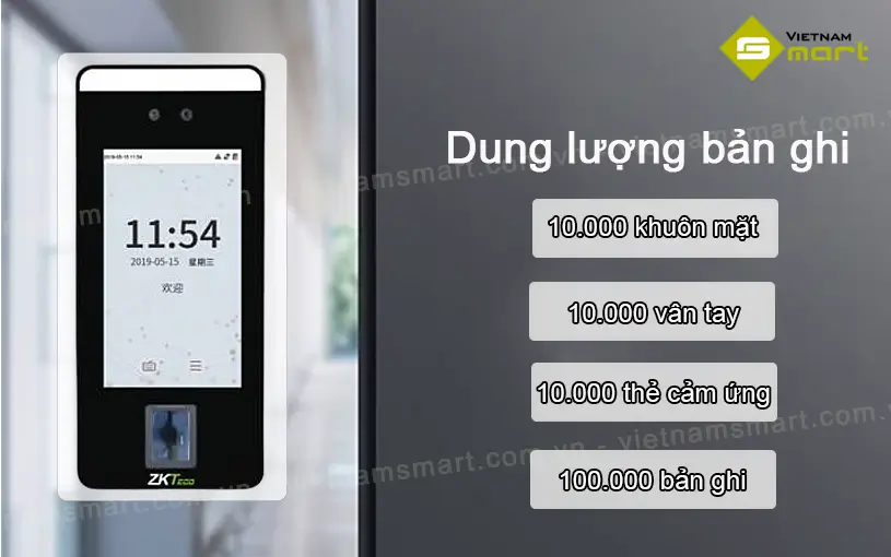 Máy chấm công Xface600 với bộ nhớ dung lượng lớn