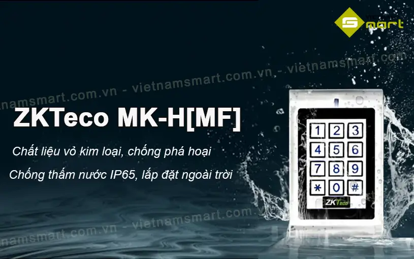 Đầu đọc thẻ kim loại chống phá hoại ZKTeco MK-H[MF]