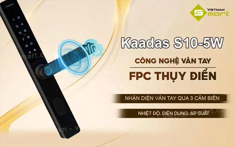 Khóa cửa thông minh S10-5W nhận viên vân tay 