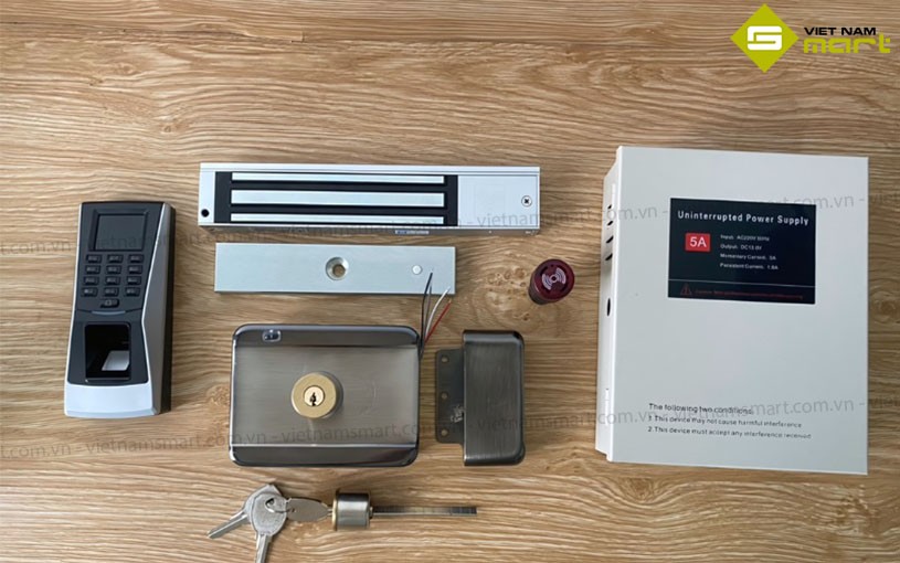 Máy chấm công vân tay Vigatech VK-A301E Trọn bộ máy chấm công VK-301E Vigatech