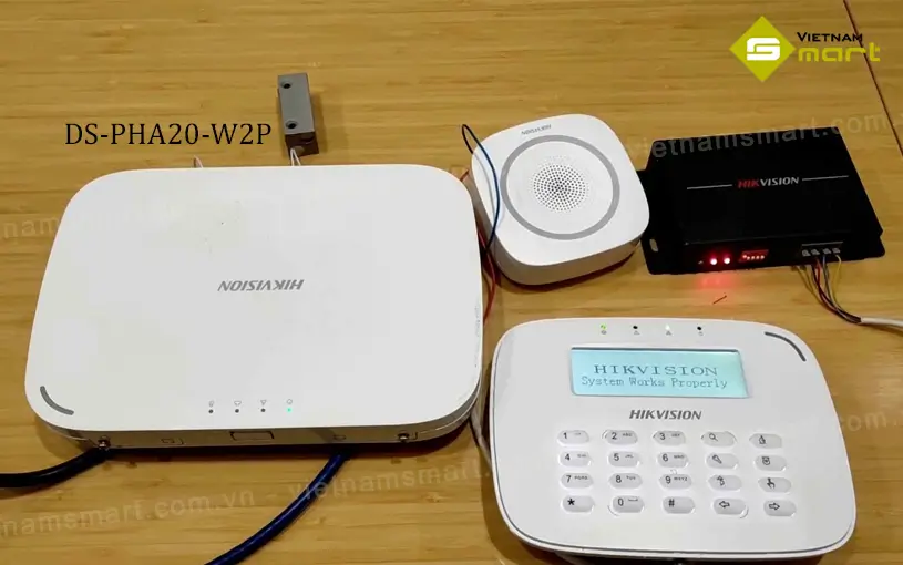 Bảng điều khiển AX DS-PHA20-W2P kết nối với hệ thống báo động