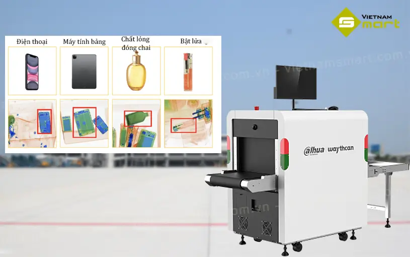 Máy soi chiếu hành lý ISC-M5030 nhận biện các đồ vật nguy hiểm