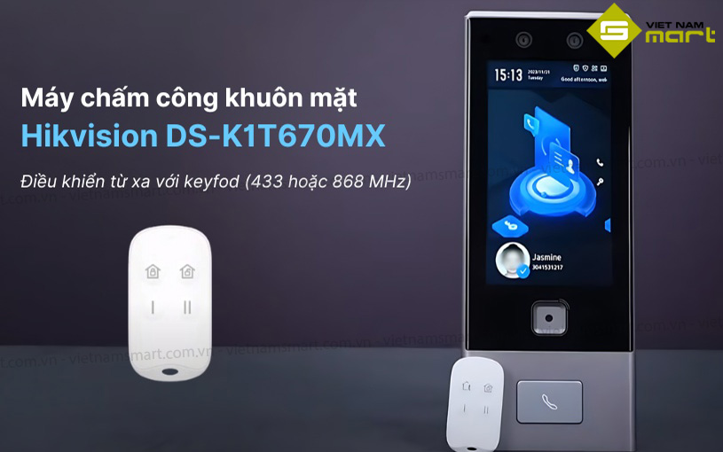 Model DS-K1T670MX hỗ trợ keyfob điều khiển từ xa