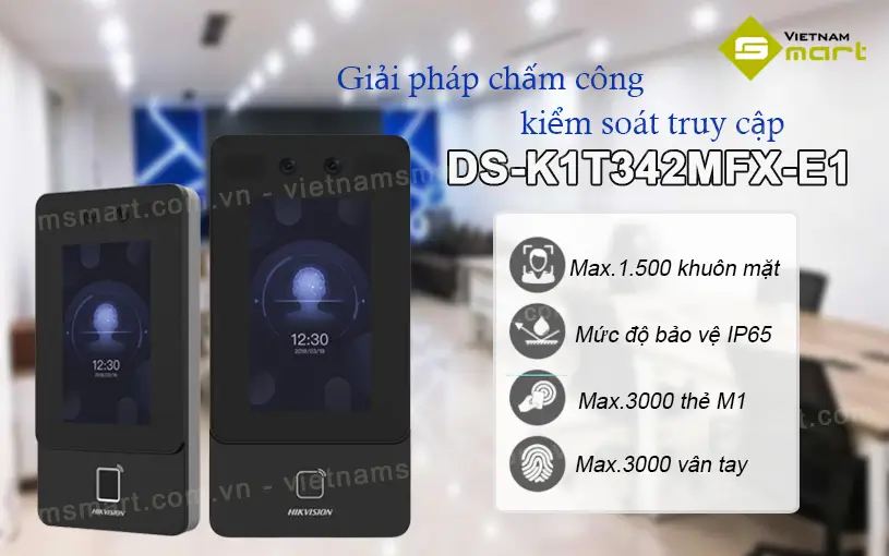 Giới thiệu về máy chấm công khuôn mặt Hikvision DS-K1T342MFX-E1
