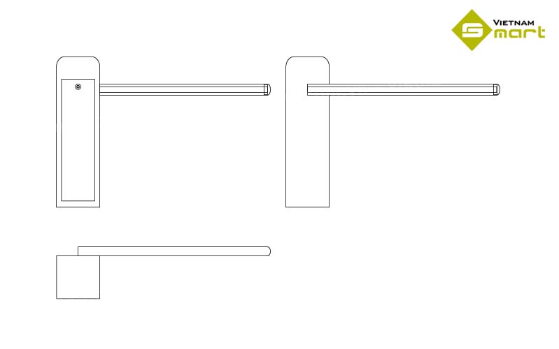 Bản vẽ CAD Barrier tự động cần thẳng