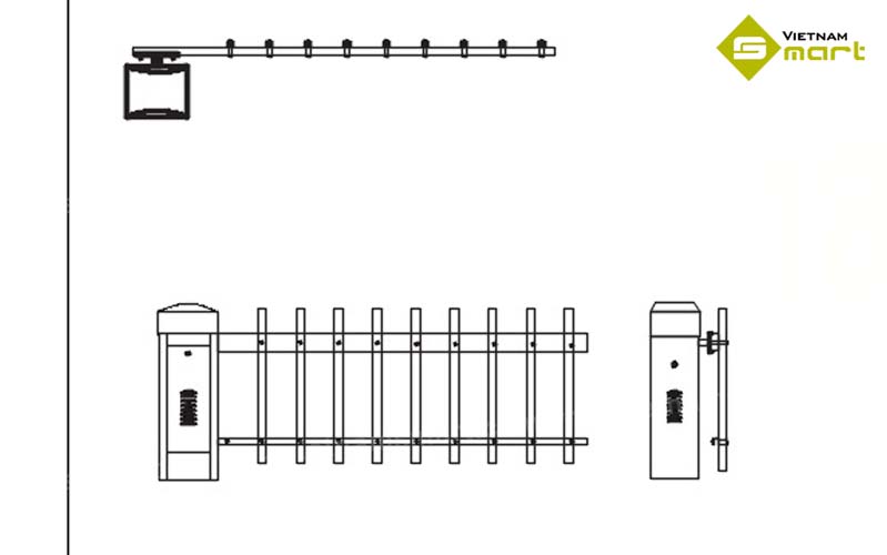 Bản vẽ CAD Barrier tự động hàng rào