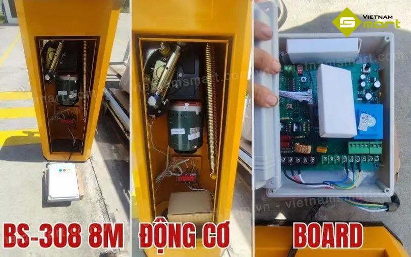 Barrier tự động Bisen BS-308 Cấu tạo của barie tự động BS-308