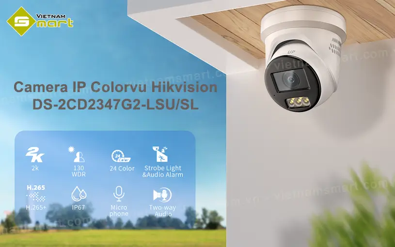 Camera IP Dome Colorvu 4.0 Megapixel Hikvision DS-2CD2347G2-LSU/SL Hikvision DS-2CD2347G2-LSU/SL