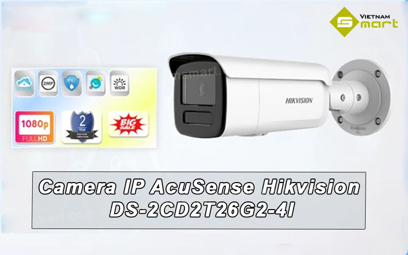 Camera IP AcuSense Hikvision DS-2CD2T26G2-4I