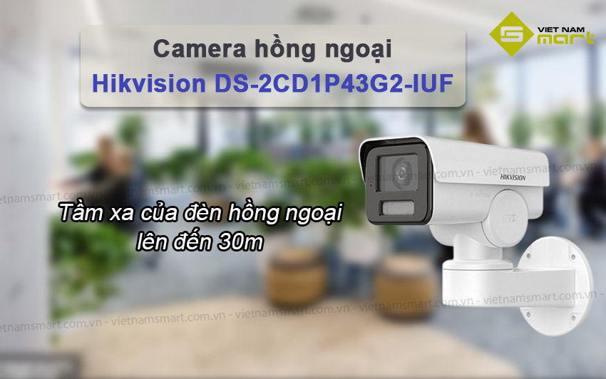 Camera IP hồng ngoại 4MP Hikvision DS-2CD1P43G2-IUF
