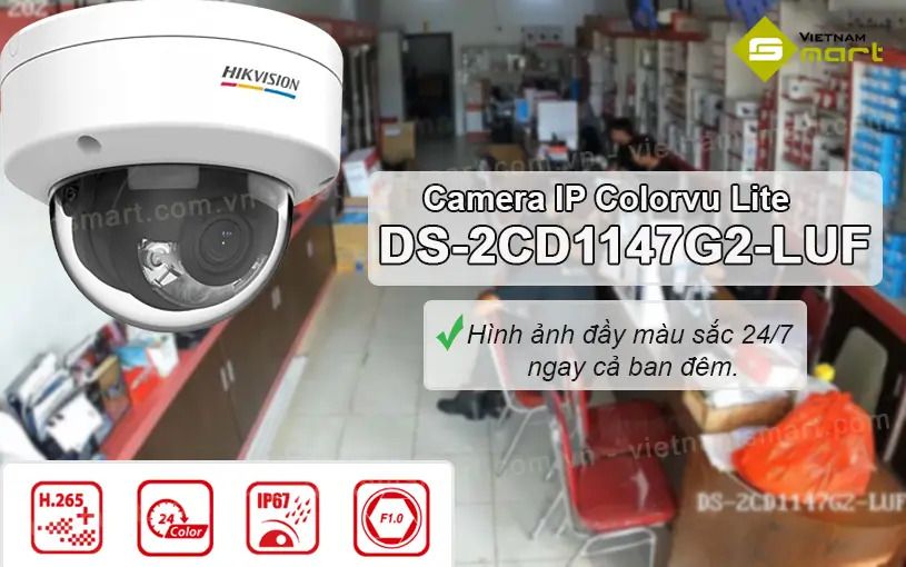 Camera IP Colorvu Lite Hikvision 4MP DS-2CD1147G2-LUF có nhiều tính năng vượt trội