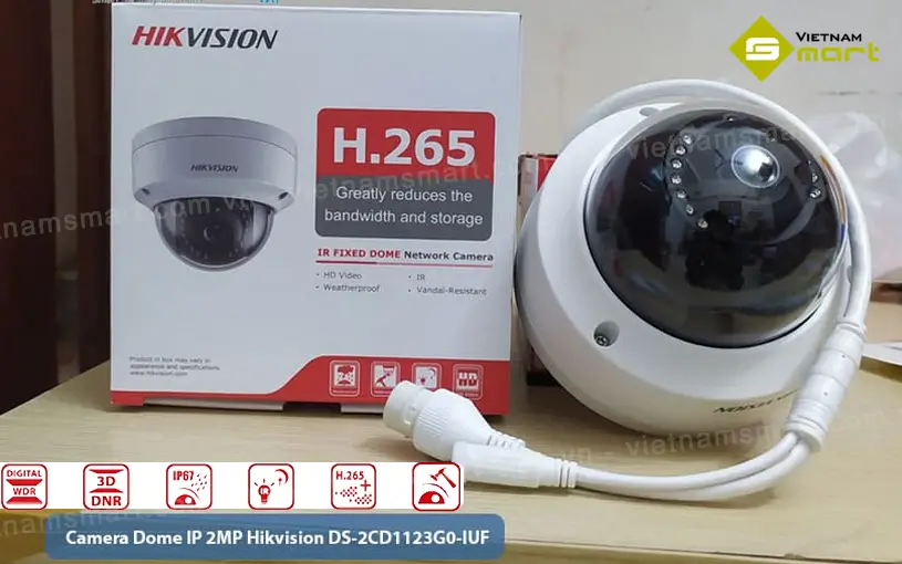 Giới thiệu về camera IP hồng ngoại Hikvision DS-2CD1123G0-IUF