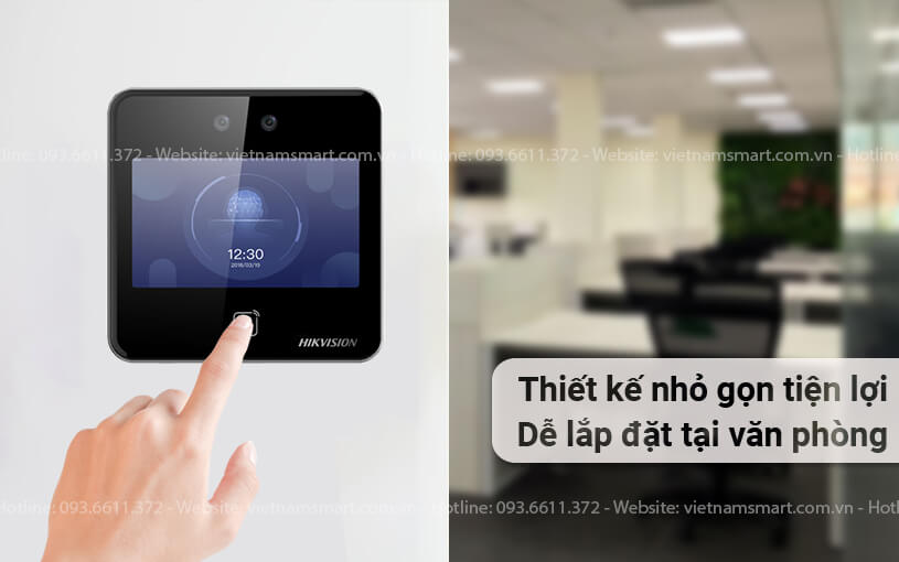 Máy chấm công khuôn mặt Hikvision DS-K1T642EW Ds-k1t642ew Dễ dàng lắp đặt cho văn phòng