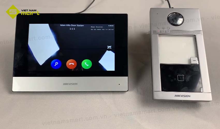 Bộ Kit chuông cửa màn hình Hikvision DS-KIS604-P(B) Bộ kit chuông cửa Hikvision DS-KIS604-P(B) và màn hình sắc nét