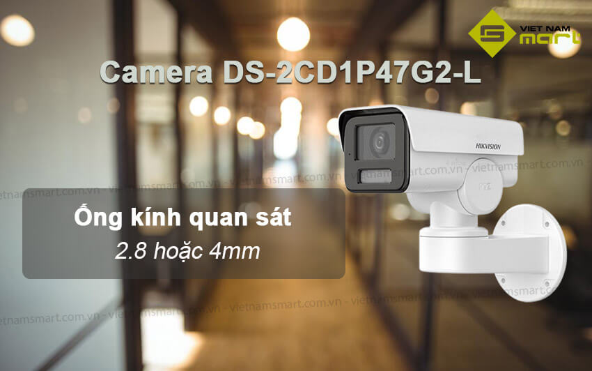 Camera hồng ngoại Hikvision DS-2CD1P47G2-L Camera hồng ngoại Hikvision DS-2CD1P47G2-L trợ sáng lên tới 30m