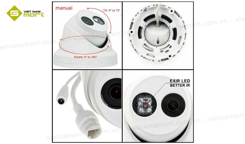 Chi tiết bộ phận của camera IP Hikvision DS-2CD2321G0-I/NF