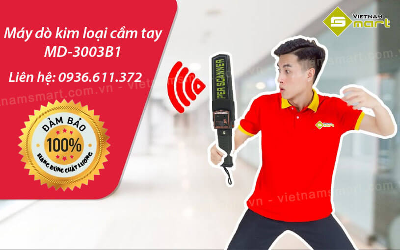 Máy dò kim loại cầm tay Super Scanner MD-3003B1 Máy dò kim loại cầm tay Super Scanner MD-3003B1 chính hãng được nhập khẩu bởi VietnamSmart