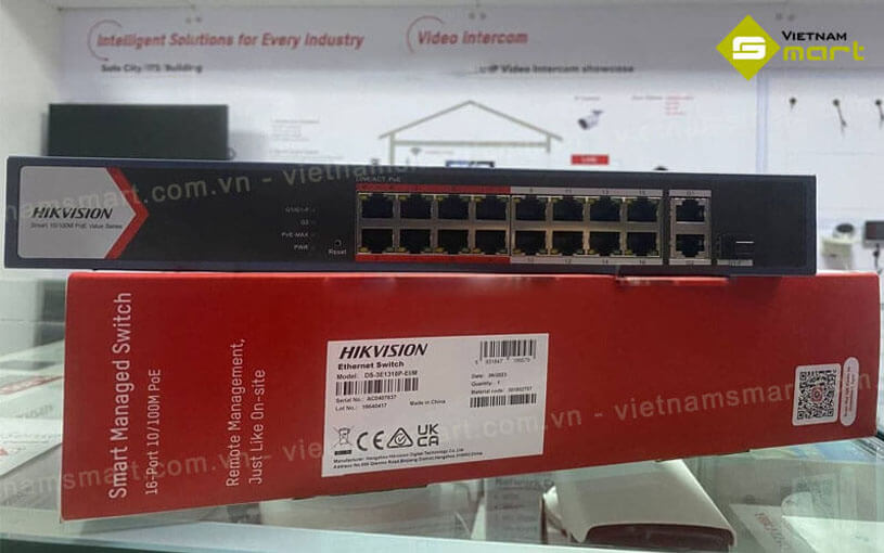 Switch M Ng 16 C Ng PoE Hikvision DS 3E1318P EI M   Switch Mang Hikvision Ds 3e1318p Ei M 1 