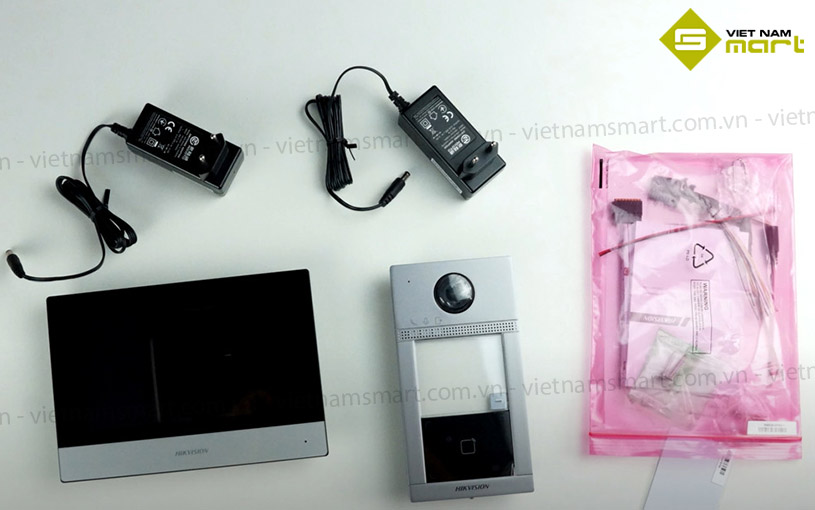 Bộ Kit chuông cửa màn hình Hikvision DS-KIS604-P(B) Trọn bộ Kit Hikvision DS-KIS604-P(B)