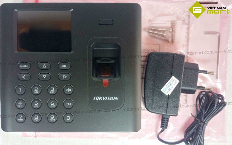 Máy chấm công vân tay Hikvision DS-K1A802EF Trọn bộ máy chấm công DS-K1A802EF