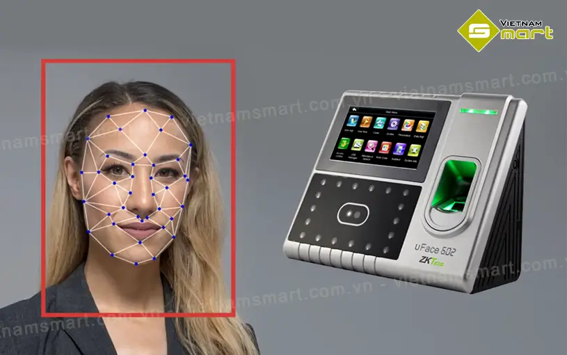 Máy chấm công khuôn mặt và vân tay ZKTeco UFace 602 Công nghệ xác thực khuôn mặt hiên đại trên UFace 602