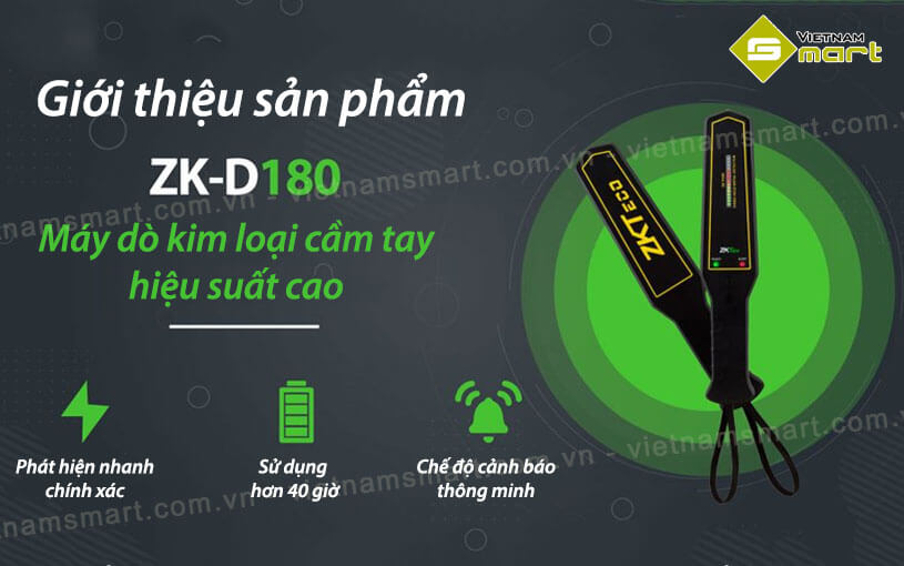 Giới thiệu về sản phẩm máy dò kim loại cầm tay ZKTeco ZK-D180