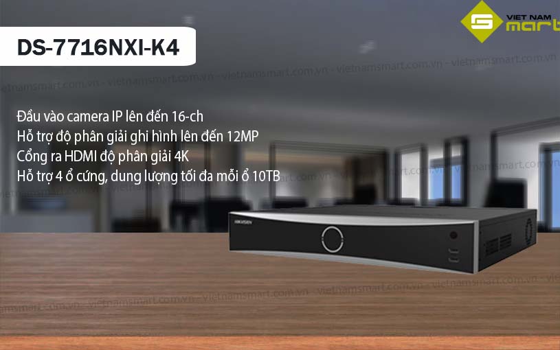 Đầu ghi hình Hikvision DS-7716NXI-K4 Đầu ghi hình Hikvision DS-7716NXI-K4