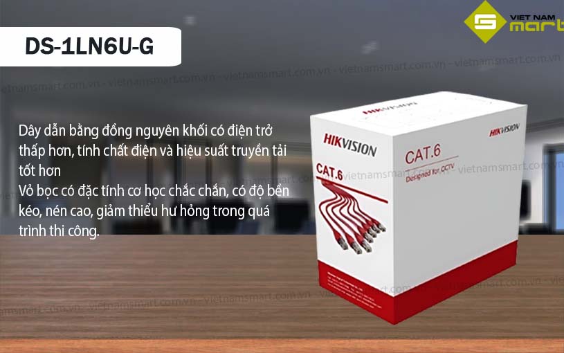 Cáp mạng chuyên dụng Hikvision DS-1LN6U-G Cáp mạng chuyên dụng Hikvision DS-1LN6U-G
