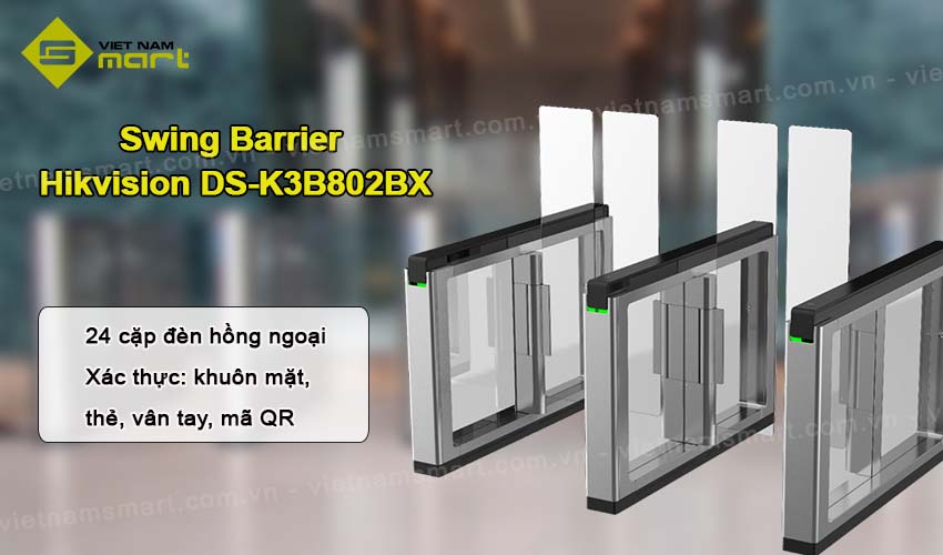 Cổng sliding gate Hikvision DS-K3B802BX Cổng Swing Barrier Hikvision DS-K3B802BX
