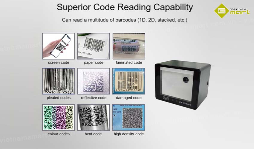 Đầu đọc mã vạch QRCode Lonvill M1902 Đầu đọc mã vạch QRCode M1902