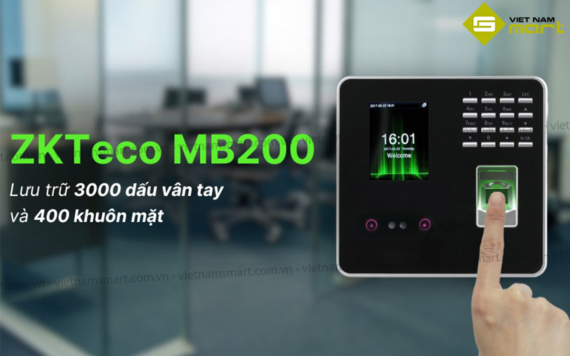 Máy chấm công khuôn mặt ZKTeco MB200 MB200 lưu trữ tới 3000 khuôn mặt