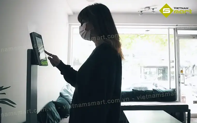 Máy chấm công khuôn mặt Hikvision DS-K1T671TM Máy chấm công nhận diện khuôn mặt DSK1T671TM