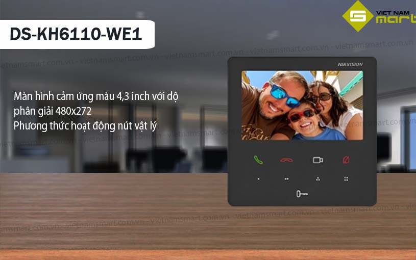 Màn hình chuông cửa Hikvision DS-KH6110-WE1