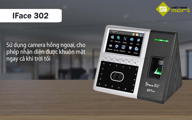 Máy chấm công khuôn mặt ZKTeco IFace302 Mẫu máy chấm công khuôn mặt ZKTeco Iface302