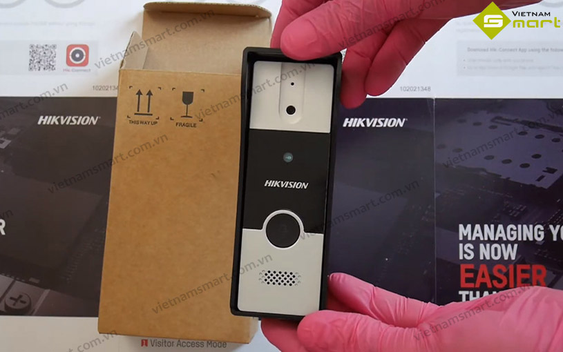Camera chuông cửa Hikvision DS-KB2411T-IM Mở hộp camera chuông cửa Hikvision DS-KB2411T-IM