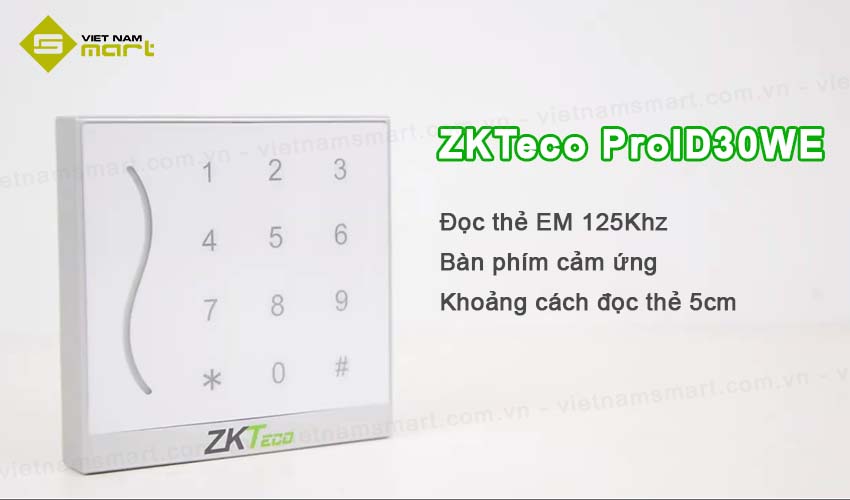 Đầu đọc thẻ cảm ứng ZKTeco ProID30WE Đầu đọc thẻ cảm ứng ZKTeco ProID30WE