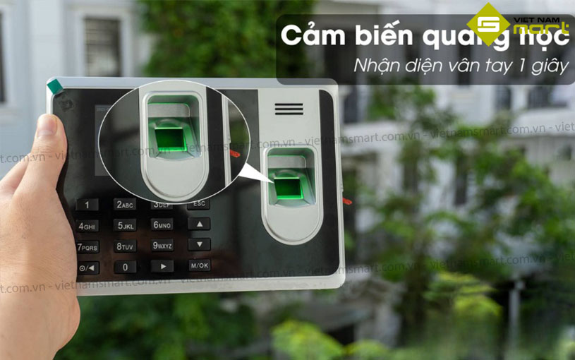 Máy chấm công vân tay Ronald Jack RJ550 Máy chấm công vân tay giá rẻ RJ-550 ứng dụng cảm biến quang học