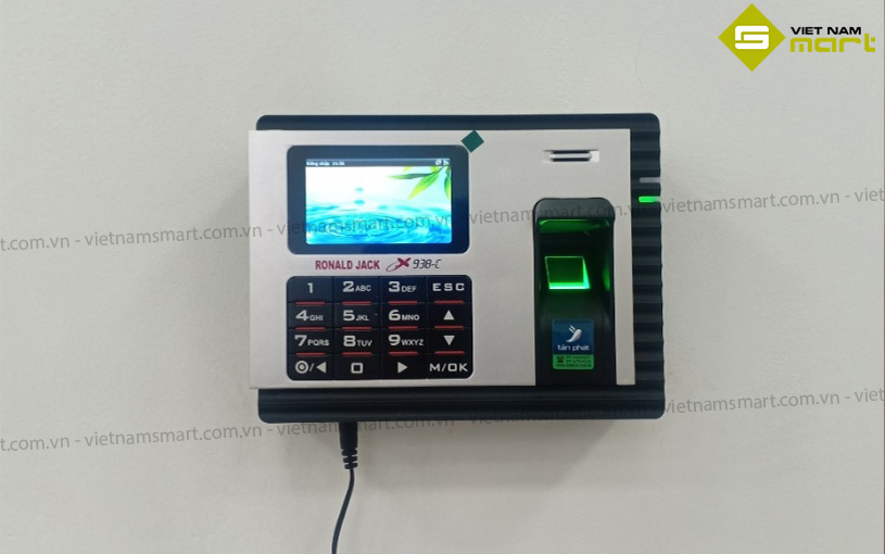 Máy chấm công vân tay Ronald Jack X938C Mẫu máy Ronald Jack X938-C treo tường