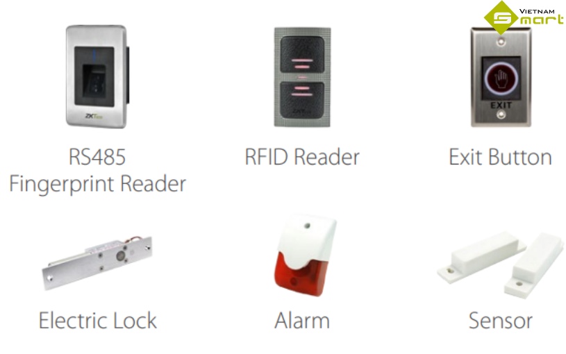 Máy chấm công khuôn mặt ZKTeco SmartAC1 Smart AC1 kết nối đa thiết bị khác