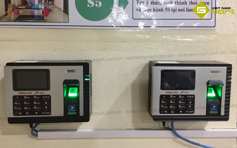Máy chấm công vân tay Ronald Jack X938C Ứng dụng sản phẩm trong thực tế