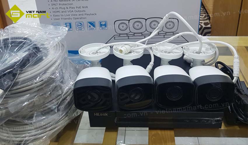 Bộ Kit 4 Camera IP HiLook IK-4142BH-MH/P - Lắp đặt Tận Nơi ️